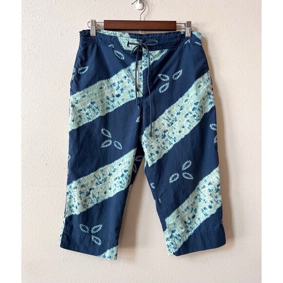 Vintage RALPH Ralph Lauren Shibori Tie Dye Cotton Capri Pants Medium 90s Y2K - Picture 9 of 9